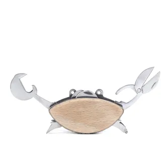 Kikkerland CD114 Multifunktions-Krabbe 9 in 1 Werkzeug Crab Multi Tool - Multifunktionswerkzeug - beige-sand