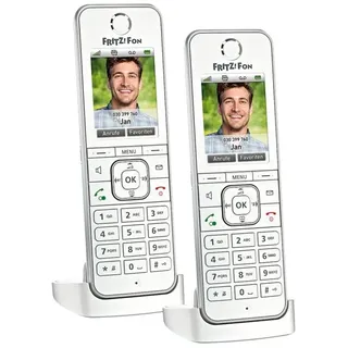 2x Schnurloses Telefon »FRITZ!Fon C6« weiß weiß, AVM