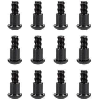 CobraCrawler 12 Stück M3x4x10mm Sechskant-Kopfschrauben mit Incision Kingpin-Schulter für Axial SCX10 AR44 AR45 Capra Achse Vanquish F10 H10 Optic Achse (Schwarz 12pcs)