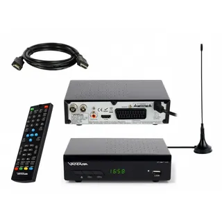 Sky Vision Vantage VT-92 DVB-T2 Receiver HDMI SCART Full HD, HDMI Kabel, Antenne,