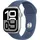 GPS 42 mm Aluminiumgehäuse silber Sportarmband denim S/M