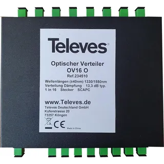 Televes Optischer 16-f. Verteiler OV16 O