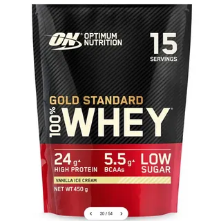 Optimum Nutrition Gold Standard 100% Whey Vanilla Ice Cream Pulver 450 g