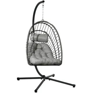 oval Hellgrau 1-Sitzer mit Gestell