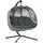 oval Sand / Schwarz 2-Sitzer mit Gestell