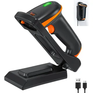 Tera Barcode Scanner 1D 2D QR Kabellos 2,4 GHz USB Handscanner, D5100-CR