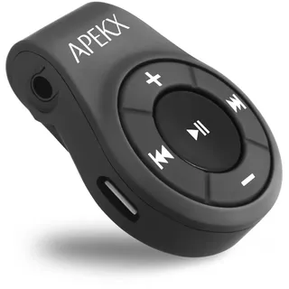 APEKX Bluetooth Clip Audio Adapter für Kopfhörer, Kopfhörer, Lautsprecher, Wireless Receiver mit Mikrofon für Freisprechanrufe und Musik