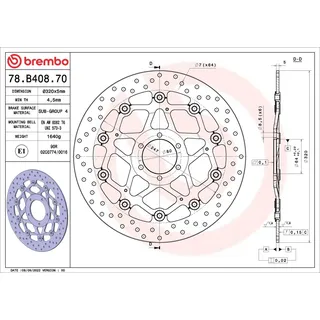 Brembo Bremsscheibe 78B40870