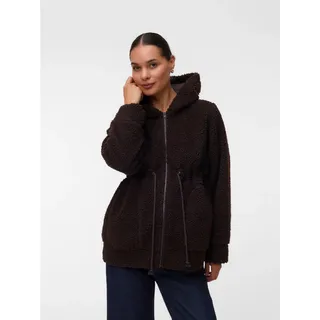 Mamalicious Kapuzenplüschjacke MLRACHEL 3IN1 TEDDY JACKET NOOS Kunstfaser, regular fit braun XS (34)