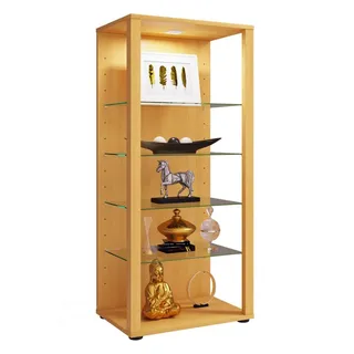 VCM Holz Glas Stand Vitrine Sammelvitrine Glasol lll