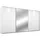 368 x 214 x 64 cm Hochglanz weiß mit Passepartout-Rahmen mit Beleuchtung