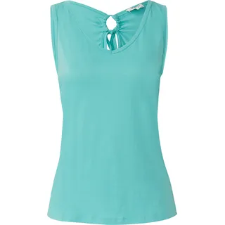 s.Oliver Jersey-Top mit Cut-out und Schleife - türkis - 38