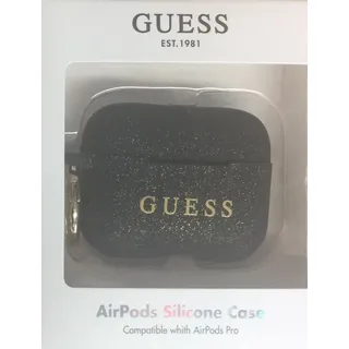 GUESS Silicone Cover for Airpods Pro Black, GUACAPSILGLBK