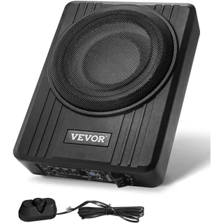 Vevor Untersitz-Auto-Subwoofer 300W Schlankes Aktives Subwoofer-System 254mm