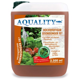 AQUALITY Aquarium Eisendünger FE2 (Enthält den wichtigen und unentbehrlichen Pflanzennährstoff Eisen FE2 - sattgrüner Pflanzenwuchs), Inhalt:2.5 Liter