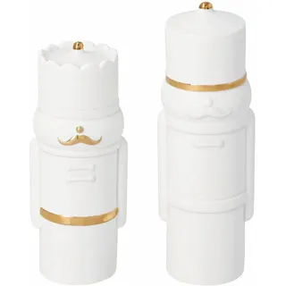 räder Nussknacker Figuren 2er Set Weiß