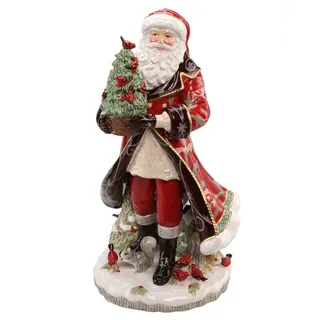 GOEBEL Weihnachtsfiguren, Santa mit Baum Rot
