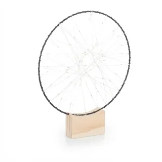 Relaxdays LED Ring Deko 25 cm Silber