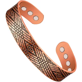 Magnetfeldtherapie-Arthritis-Armband aus reinem Kupfer für Männer, lindert wirksam Arthritis und Karpaltunnelschmerzen. Die Magnetfeldtherapie hat einen leichten Einfluss auf die Lymphdrainage (D)
