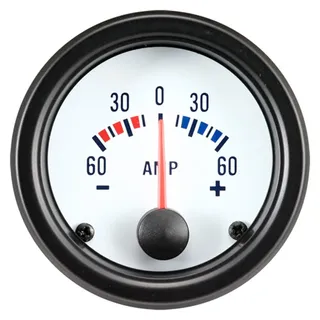 AUTO-STYLE Weiß Performance Instrument Amperemeter -60>+60 52mm