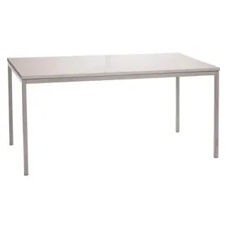 Gürkan Mehrzwecktisch grau rechteckig, Vierkantrohr grau, 180,0 x 80,0 x 75,0 cm