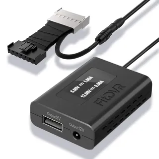 FitDVR Dashcam Netzteil (7-polig) für Nissan Ford Honda Mitsubishi Toyota Subaru, LED-Anzeige USB Power, Anschluss an automatisch abblendenden Rückspiegel, 5V 12V Ausgang, D3-032