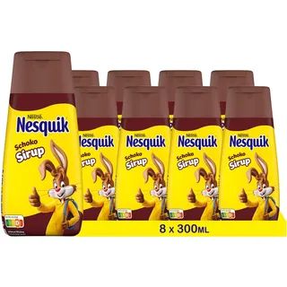 Nesquik Sirup Dose, Schokosirup für Dessert, Frühstück oder Milchgetränke, 8 x 300 ml, 12018291
