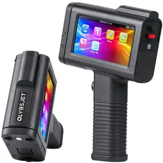 OLYBSJET Tragbarer Handdrucker, Hand Tintenstrahldrucker (BT-HH6105B2) mit 4,3 Zoll HD Touchscreen,Handheld Inkjet Printer für Datum/Logo/Barcode/QR-Code/Grafik/Seriennummer (Unterstützt 17 Sprachen)