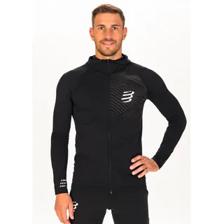 compressport 3d thermo zip hoodie schwarz - M