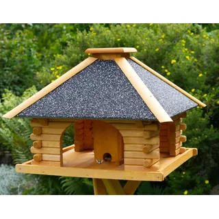 Massives Futterhaus mit Strukturputz V20 Stein, Vogelhaus, Vogelvilla, Vogelhäuschen, Vogelhäuser, Vogelfutterhaus