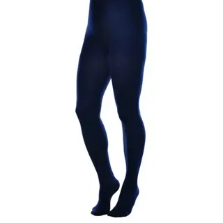 Aurelie Strumpfhose Strumpfhosen 100DEN für Damen blickdichte Strümpfe elastisch blau XL