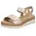 Keilsandalette Klettverschluss goldfarben