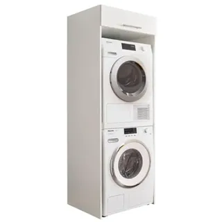 Bega BBK Laundreezy Waschmaschinenschrank 67,5 x 200 cm Weiß Holz/Kunststoff/Metall