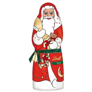 LINDT Schokolade, Lindt Weihnachtsmann Nuss aus Alpenvollmilch Schokolade 125g 3er Pack