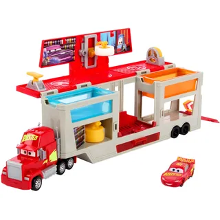 Mattel Disney Pixar Cars Lackiererei Mack Spielset mit Farbwechseleffekt,