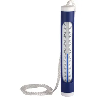 TFA Dostmann Analoges Schwimmbad- und Teichthermometer, 40.2004, mit Befestigungsleine, misst Unterwasser, für Whirlpools, Pools, Teiche, L 24 x B 24 x H 160 mm