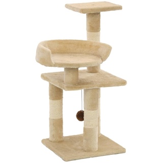 vidaXL Katzen-Kratzbaum mit Sisal-Kratzsäulen 65 cm Beige