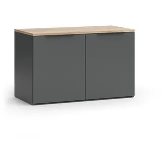 Vicco Kommode Wido, Anthrazit, 80 x 50 cm mit 2 Türen