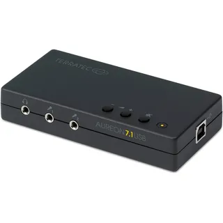 TERRATEC AUREON USB 7.1 PC Soundkarte extern 8-Kanal USB Soundbox – optischer Ein-Ausgang für AC3 und DTS - für bis zu 8 Lautsprecher - analoge und Digitale Audiogeräte