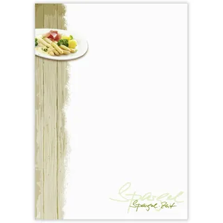 Designpapier Spargelzeit DP884 – 50 Blatt Briefpapier – Hochwertiges Motivpapier Speisekarte, Einladung, Menükarte, Gastronomie, Spargel – Laser- & Inkjetdrucker geeignet – Druckerpapier A4 90g/m2