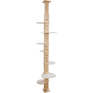 Road Kratzbaum, Katzenleiter bis zur Decke, höhenverstellbar (250-290cm), extrem hoch, 7-Ebenen-Katzenbaum, Einrichtungsideal für Wohnzimmer & Schlafzimmer