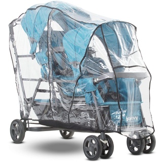 Joovy Big Caboose Rain Cover, Dreifach Kinderwagen-Regenschutz, transparent