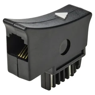 Renkforce Telefon (analog) Adapter [1x TST-Stecker - 1x RJ11-Stecker 6p4c] Schwarz