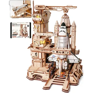 ROBOTIME 3D Holzpuzzle Raumfähre Modellbausatz Für Erwachsene – Mechanische Star