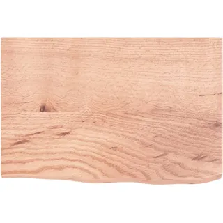 Tidyard Waschtischplatte Badezimmer Waschtisch Waschtischkonsole Platte Holzplatte für Aufsatzbecken Badmöbel Hellbraun 60x40x2 cm Massivholz Behandelt