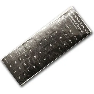 Bucom Französische Tastatur Aufkleber Layout für Notebook PC Laptop Keyboard Stick French