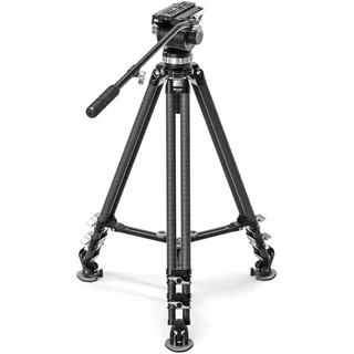 leofoto Carbon-Dreibeinstativ LVC-253C Doppelrohr + Videoneiger BV-20