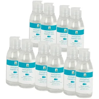 Hygienic Handgel Desinfektionsgel mit Aloe Vera 100ml • 10 Stück • zur hygienischen und schnellen Handreinigung ohne Wasser • Ideal für unterwegs