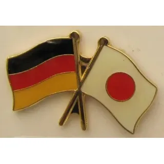 Japan / Deutschland Freundschafts Pin Anstecker Flagge Fahne Nationalflagge Doppelpin Flaggenpin Badge Button Flaggen Clip Anstecknadel