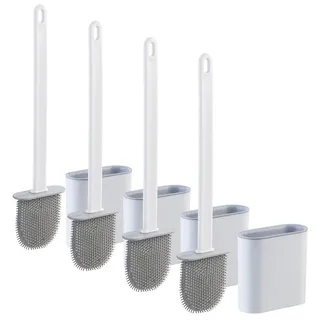 BadeStern WC-Bürstengarnitur BadeStern Weiß/Grau 4er Set